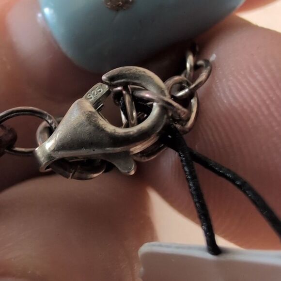 NWT Peyote Bird Free Moon Stone Sterling Silver Teardrop Necklace Pendant - Picture 6 of 8